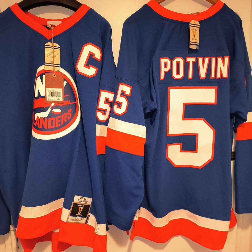 NY Islanders NHL Jersey Captain Denis Potvin 1982-83 Vintage Mitchell & Ness XL